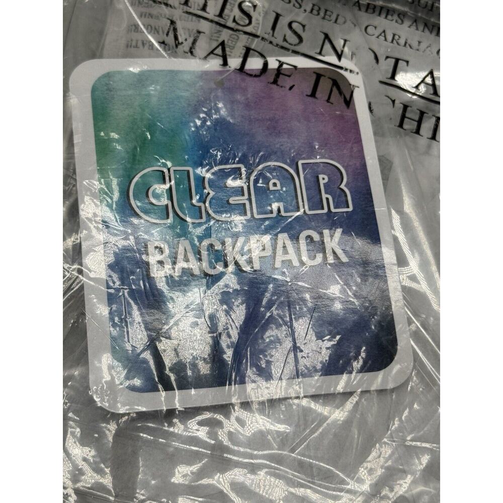 Transparent Backpack, Medium. Clear Security Backpack, Front Pocket NIP - Picture 2 of 8